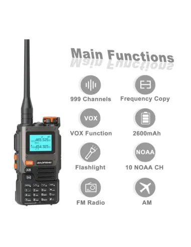 Radio UV-K61 Tribanda USB C - Baofeng
