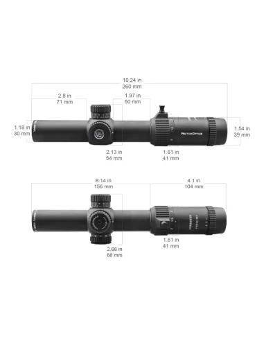 Visor LPVO Forester 1-5x24 SFP Gen II - Vector Optics