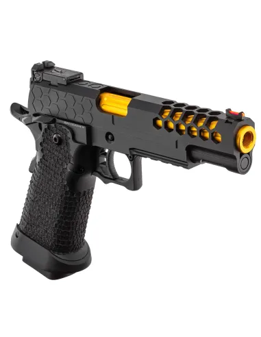 Pistola Gas Hi-Capa Slide Cut Negra/Dorada - Golden Eagle