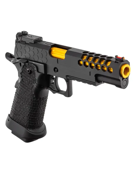 Pistola Gas Hi-Capa Slide Cut Negra/Dorada - Golden Eagle
