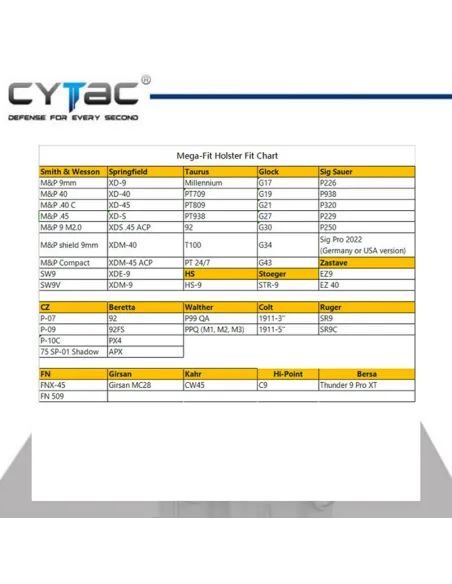 copy of FUNDA PISTOLA RIGIDA CYTAC CZ P-07 TAN