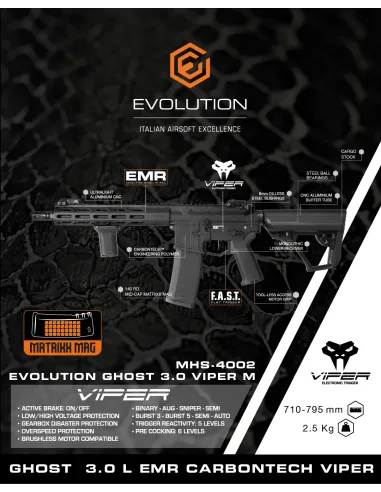 Fusil M4 Ghost 3.0 Viper M - Evolution