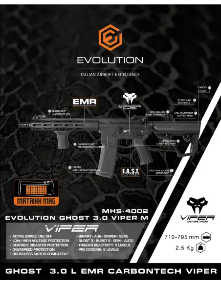 Fusil M4 Ghost 3.0 Viper M - Evolution