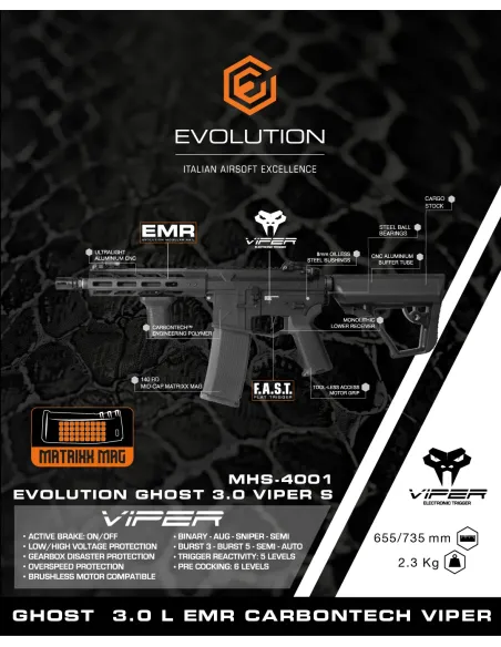 Fusil M4 Ghost 3.0 Viper S - Evolution