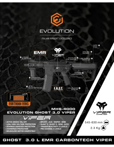 Fusil M4 Ghost 3.0 Viper XS - Evolution