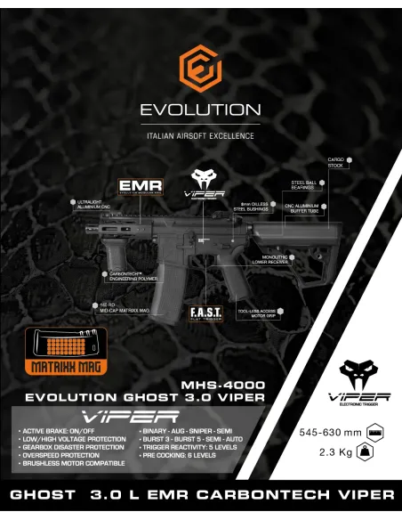Fusil M4 Ghost 3.0 Viper XS - Evolution