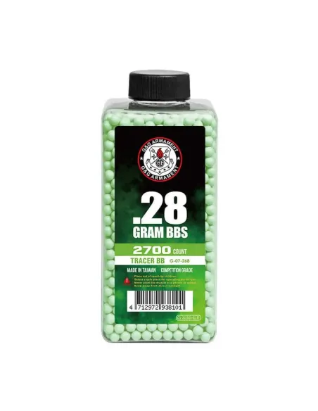 Bolas Bio Trazadoras 0.28 Verdes 2700BB - G&G