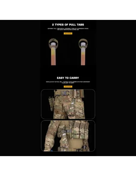 Glow Stick Tactical Storage Pouch - Wosport