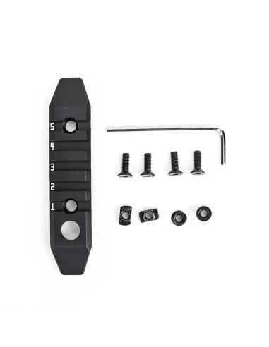 Rail Keymod y M-Lok 5 slots - Metal