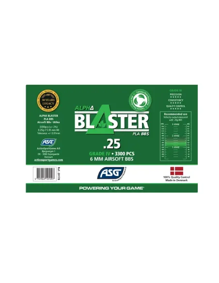 Bolas Bio 0.25 Alpha PLA Bote 3300 Bolas - AGS