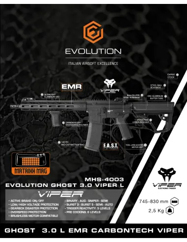 Fusil M4 Ghost 3.0 Viper L - Evolution