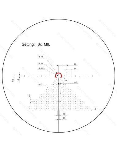 Visor LPVO S6 1-6X24 Montura Alta Negro - Victoptics