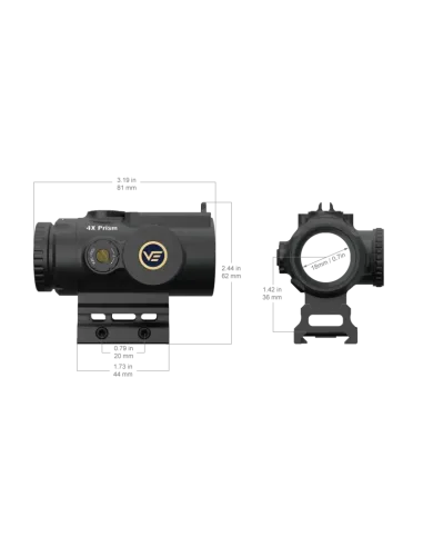 Visor Paragon 4x24 Micro Prism - Vector Optics