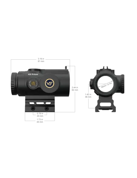 Visor Paragon 4x24 Micro Prism - Vector Optics