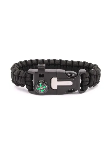 Pulsera Paracord con Pedernal y Brujula - IMMORTAL