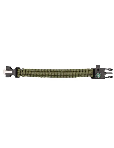 Pulsera Paracord con Pedernal y Brujula - IMMORTAL