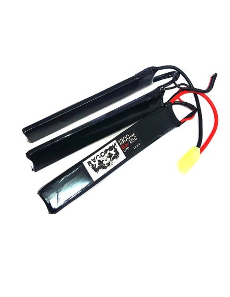 Batería Lipo 11.1 - 1300 mah 25C - 3 Elementos - Raccoon