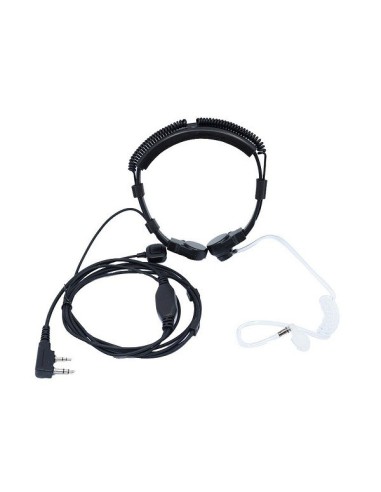 Laringofono PTT con Auricular neumatico Baofeng - Kenwood 2 pin