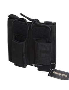 POUCH DOBLE M4 Y PISTOLA NEGRO - DRAGONPRO