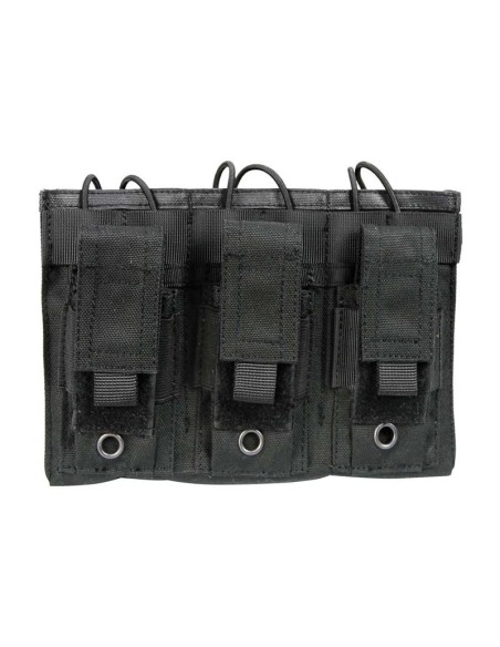 PORTACARGADOR TRIPLE M4 Y PISTOLA NEGRO - DRAGONPRO