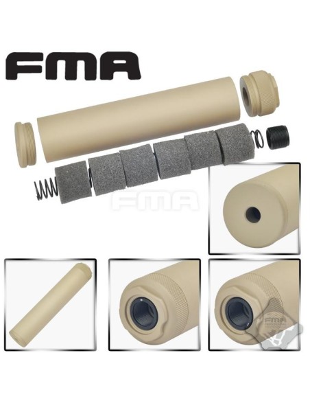 Silenciador FMA Specter F38X185,4mm Tan