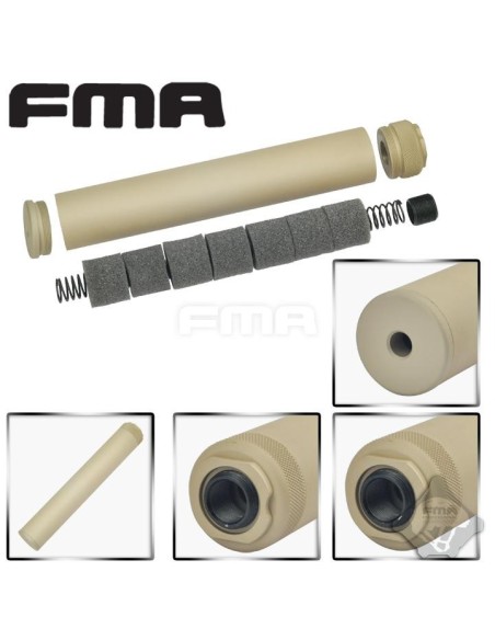 Silenciador FMA Specter F38X228,6mm Tan