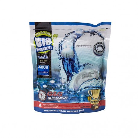 Bolas G&G bio 0.25g 1kg Blancas