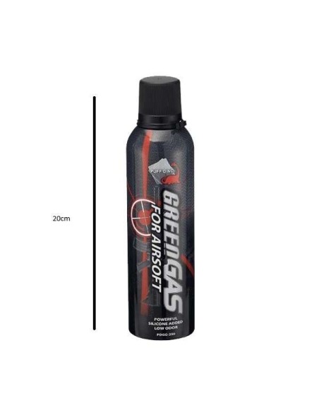 Gas Puff Dino 12kg Green Gas con silicona 250ml